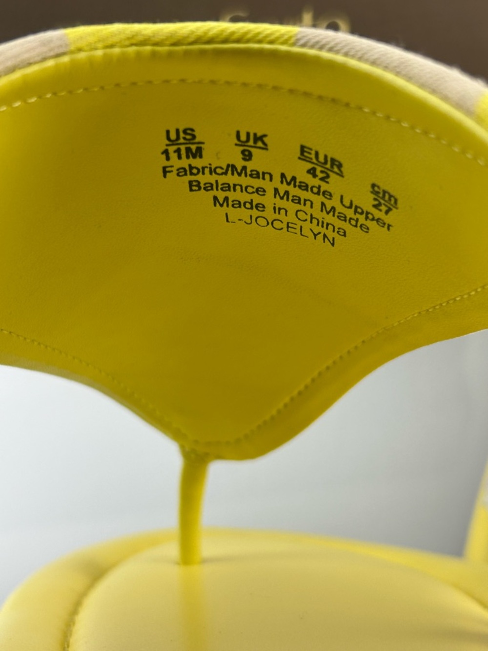 Franco Sarto Jocelyn Sz 11M Bright Neon Yellow Slingback Sandals Open Toe Thong - Picture 15 of 16